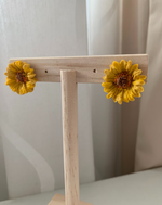 Load image into Gallery viewer, sunflower polymer clay earrings

